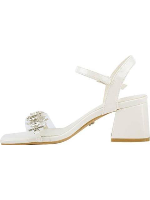 SANDALIA CON BRILLOS BEIGE/HUESO THALIA SODI