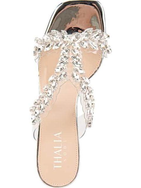 SANDALIA TACON ACRILICO PLATA THALIA SODI