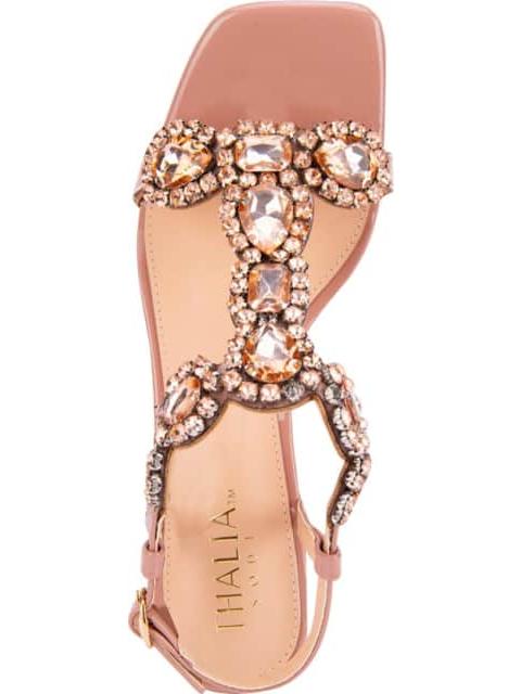 SANDALIA CON BRILLOS ROSA THALIA SODI