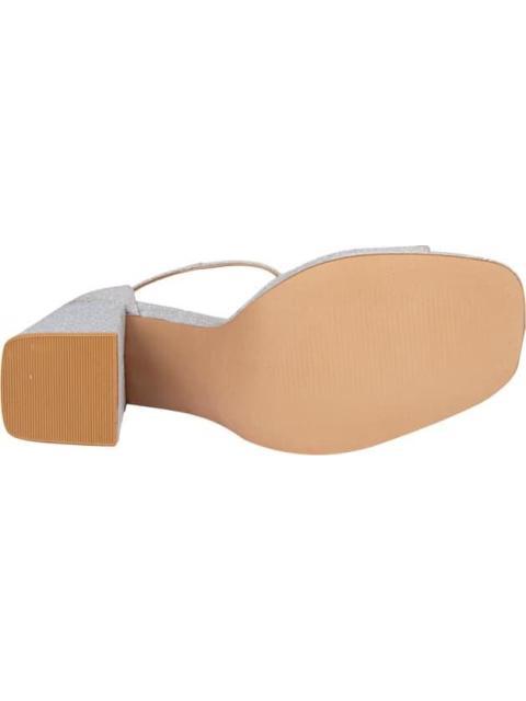 SANDALIA TACON CON GLITTER PLATA MOLTO BELLO