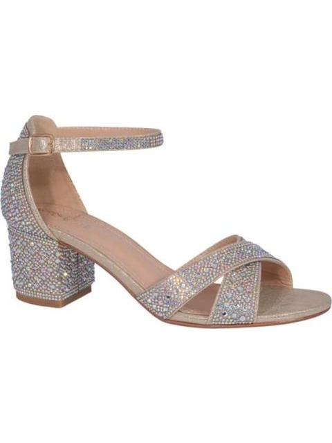 SANDALIA CON BRILLOS ORO MOLTO BELLO