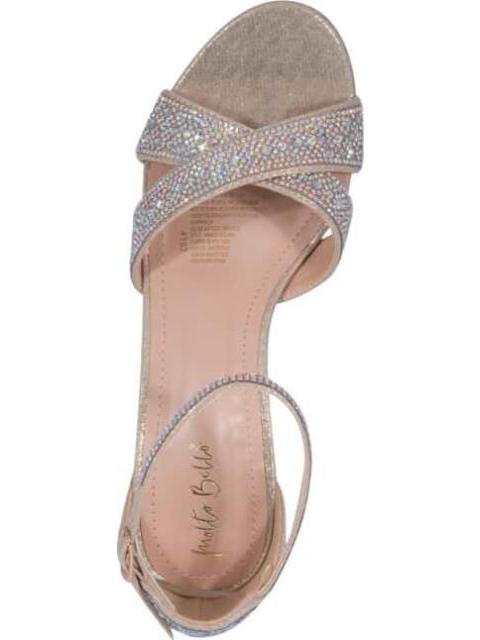 SANDALIA CON BRILLOS ORO MOLTO BELLO