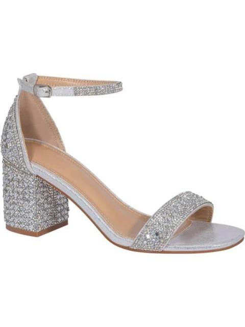 SANDALIA CON BRILLOS PLATA MOLTO BELLO