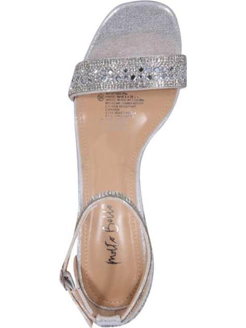 SANDALIA CON BRILLOS PLATA MOLTO BELLO