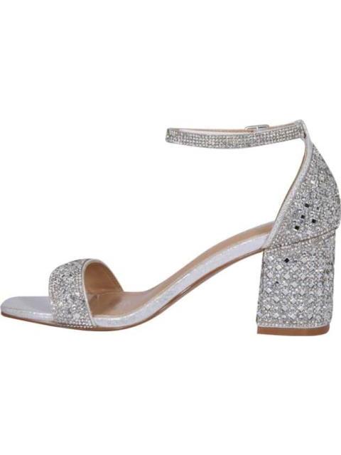 SANDALIA CON BRILLOS PLATA MOLTO BELLO