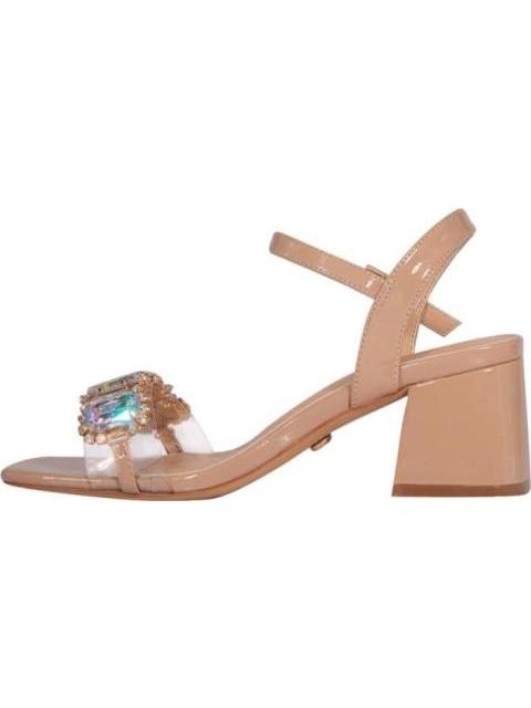 SANDALIA CON BRILLOS BEIGE THALIA SODI
