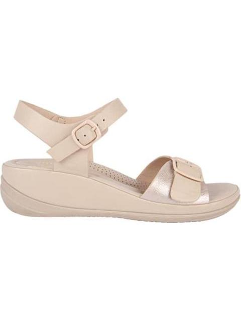 SANDALIA TACON CUÑA CONFORT BEIGE SHOSH