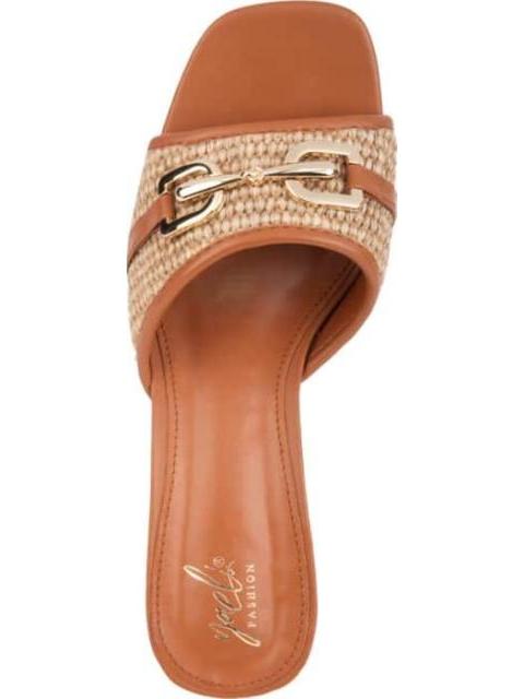 SANDALIA TACON CUADRADO CAMEL YAELI FASHION