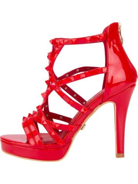 SANDALIA TACON DELGADO ROJO THALIA SODI