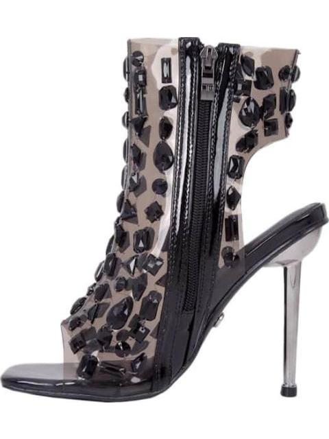 SANDALIA MICA CON BRILLOS NEGRO THALIA SODI