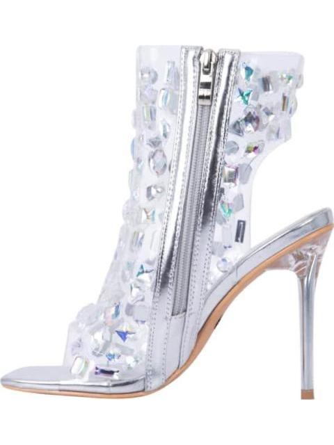 SANDALIA MICA CON BRILLOS PLATA THALIA SODI