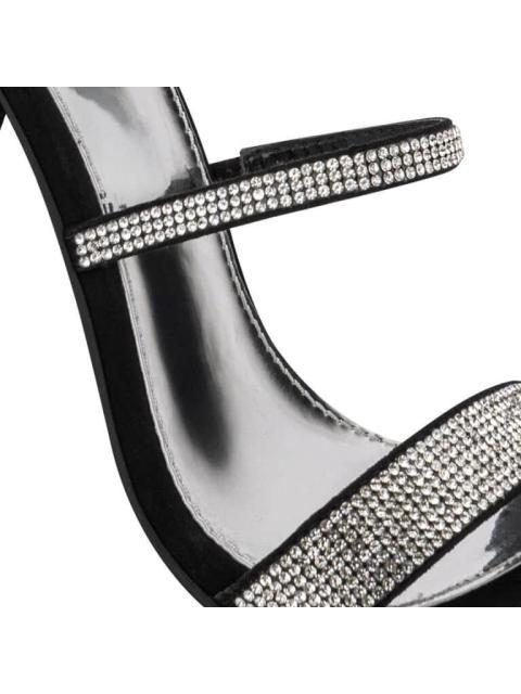 SANDALIA ESPIRAL CON BRILLOS NEGRO THALIA SODI