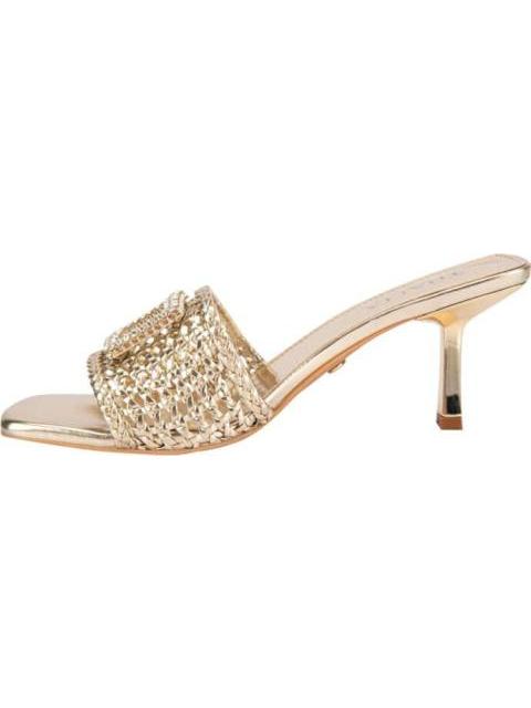 SANDALIA HEBILLA TEJIDO ORO THALIA SODI