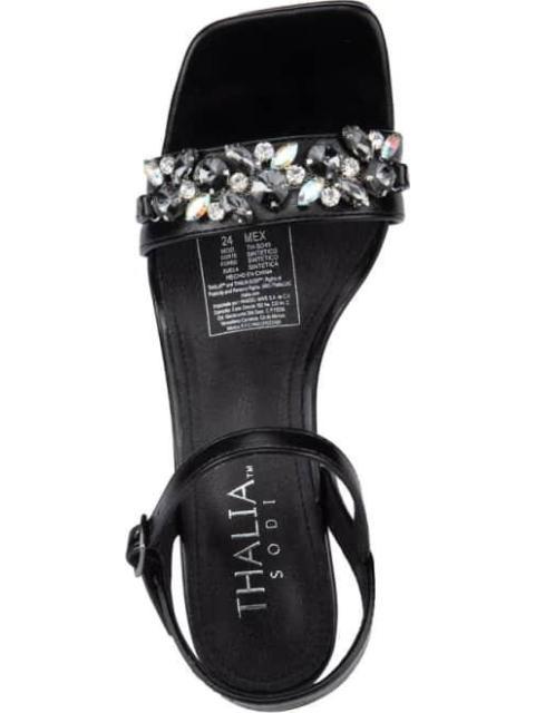 SANDALIA CON BRILLOS NEGRO THALIA SODI