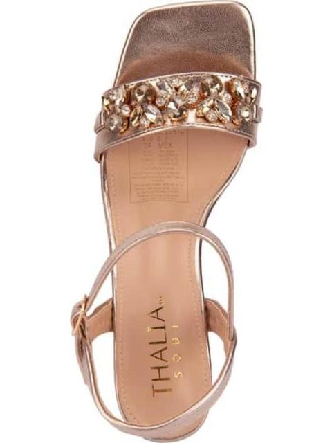 SANDALIA CON BRILLOS ORO THALIA SODI