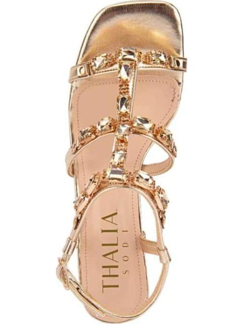 SANDALIA CON BRILLOS ORO THALIA SODI