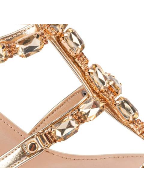 SANDALIA CON BRILLOS ORO THALIA SODI