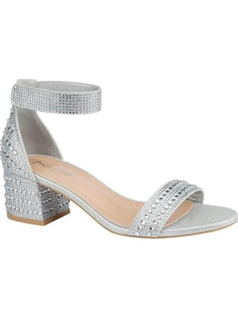 SANDALIA CON BRILLOS PLATA MOLTO BELLO