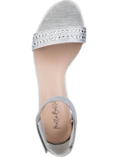 SANDALIA CON BRILLOS PLATA MOLTO BELLO