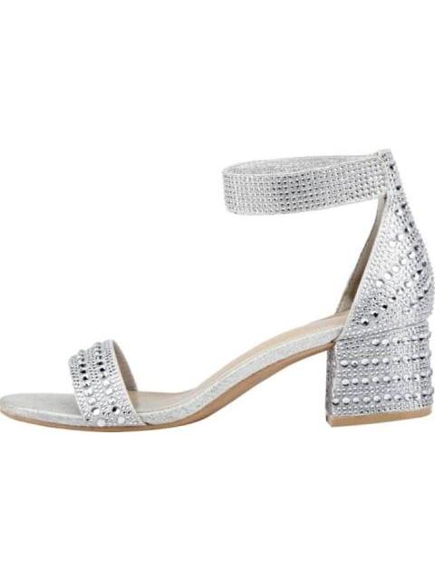 SANDALIA CON BRILLOS PLATA MOLTO BELLO