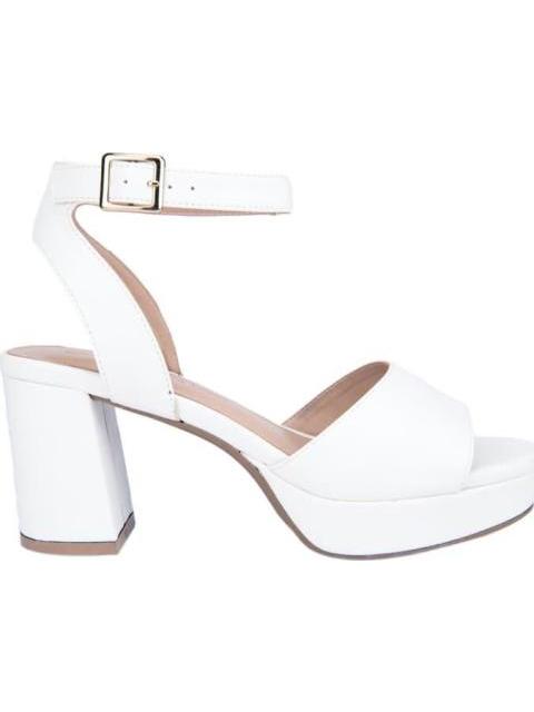 SANDALIA TACON PLATAFORMA BLANCO YAELI