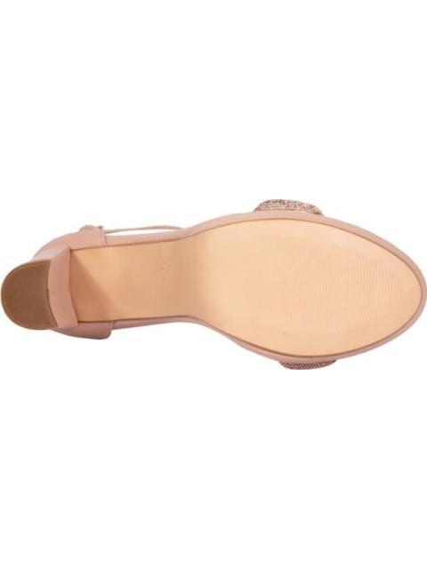 SANDALIA TACON PLATAFORMA CON BRILLOS NUDE MOLTO BELLO