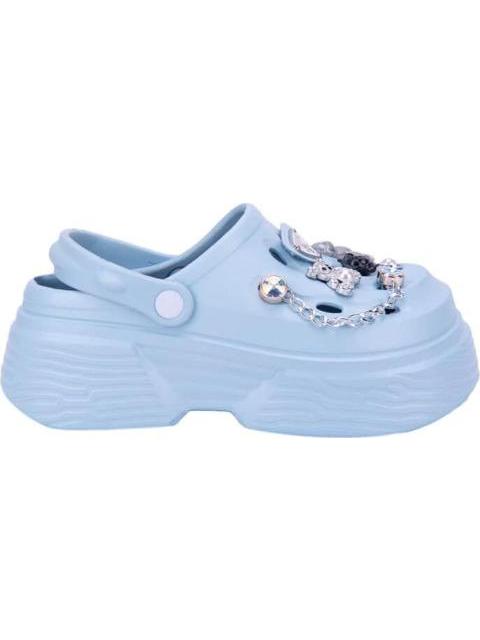 SANDALIA ZUECO AZUL BANANA PRICE