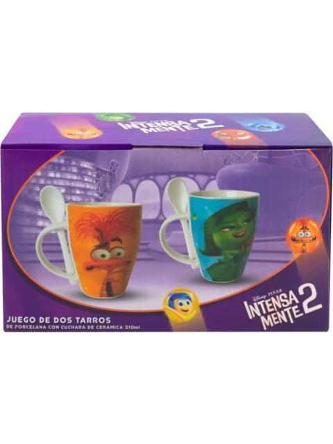 SET 2 TAZAS CON CUCHARA INSIDE OUT 2 MULTICOLOR DISNEY