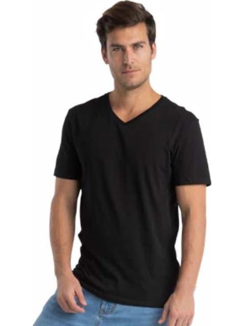 SET 3 PLAYERAS CUELLO V NEGRO LACOSTE