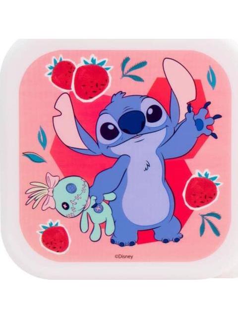 SET 3 TUPPERS STITCH MULTICOLOR DISNEY