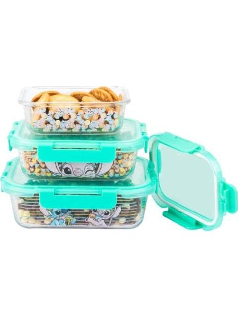 SET 3 TUPPERS VIDRIO MULTICOLOR DISNEY