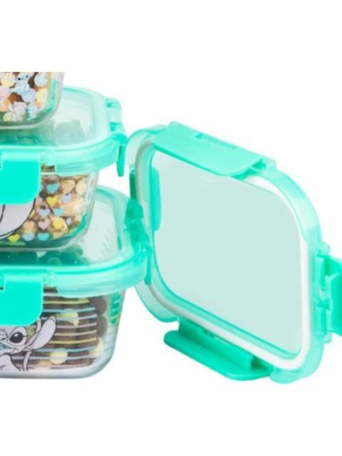 SET 3 TUPPERS VIDRIO MULTICOLOR DISNEY