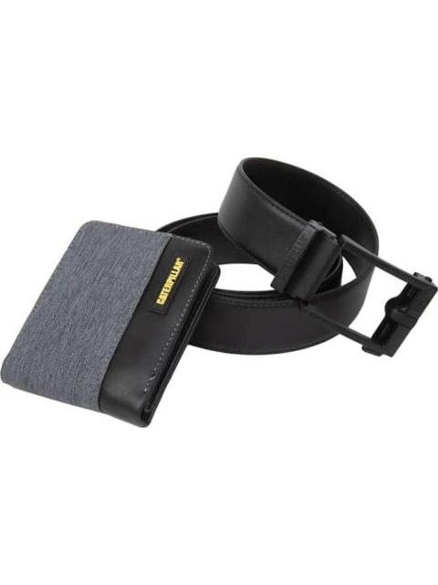 SET CINTURON CARTERA CAT SET NEGRO CATERPILLAR