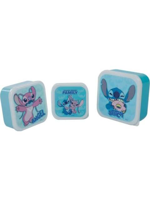 SET 3 TUPPERS STITCH MULTICOLOR DISNEY