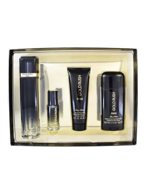 SET PARIS HILTON GOLD RUSH MAN 4PZS 100ML EDT SPRAY GENERO HOMBRE