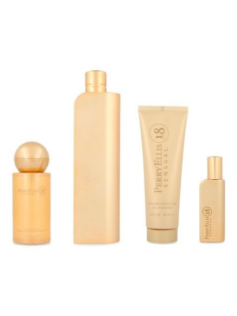 SET PERRY ELLIS 18 SENSUAL 4PZS 100 EDP SHOWER GEL BODY MIST