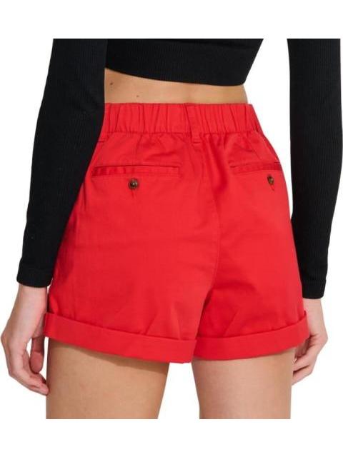 SHORT DE GABARDINA CINTURA REGULAR ROJO HOLLY LAND