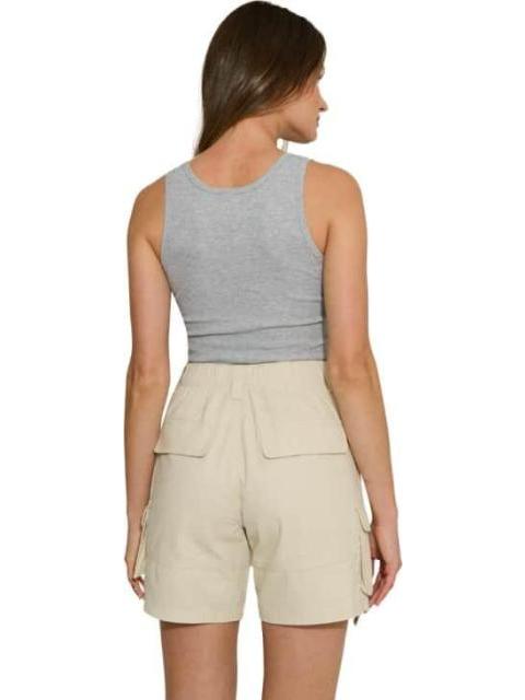 SHORT DE GABARDINA CON BOLSAS CARGO BEIGE HOLLY LAND