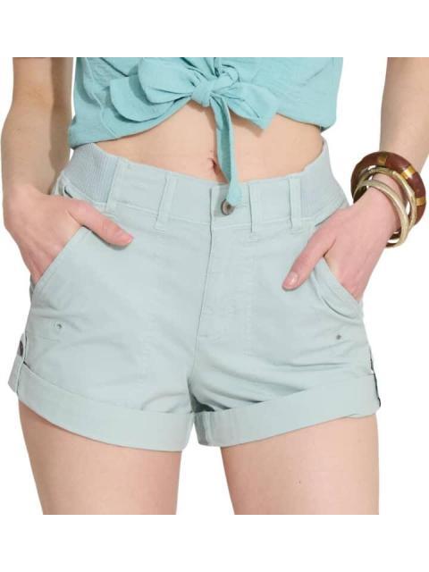 SHORT DE GABARDINA CON ELASTICO AZUL HOLLY LAND