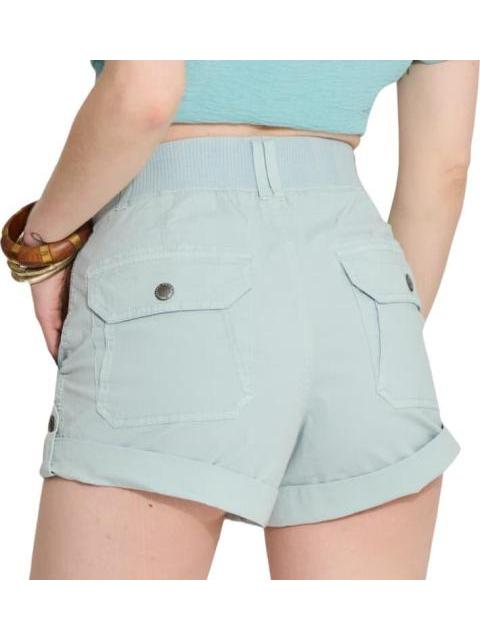 SHORT DE GABARDINA CON ELASTICO AZUL HOLLY LAND
