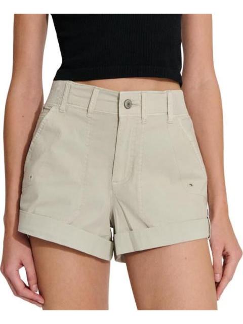 SHORT DE GABARDINA CON ELASTICO GRIS HOLLY LAND