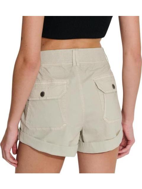 SHORT DE GABARDINA CON ELASTICO GRIS HOLLY LAND