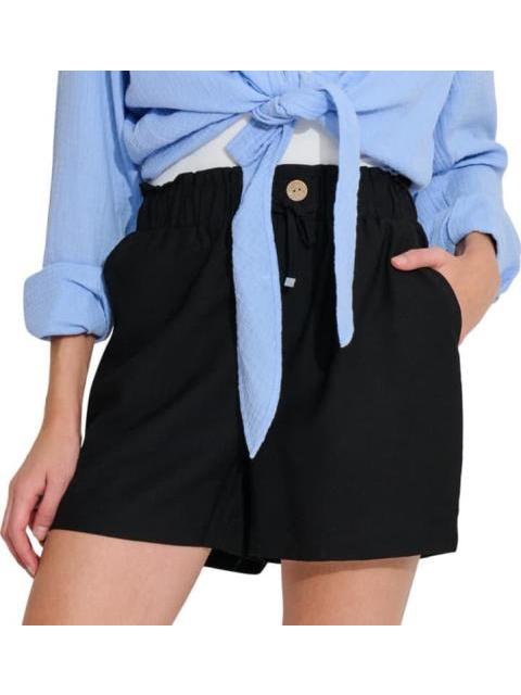 SHORT DE LINO NEGRO HOLLY LAND