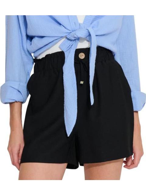 SHORT DE LINO NEGRO HOLLY LAND