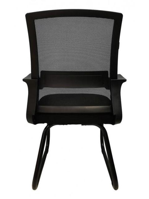 SILLA DE VISITA NEXTEP NE652N CON DESCANSABRAZOS TELA-MALLA COLOR NEGRO