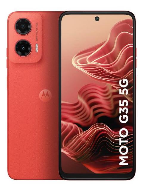 SMARTPHONE MOTO G35 5G 256GB - CORAL - CUERO VEGANO