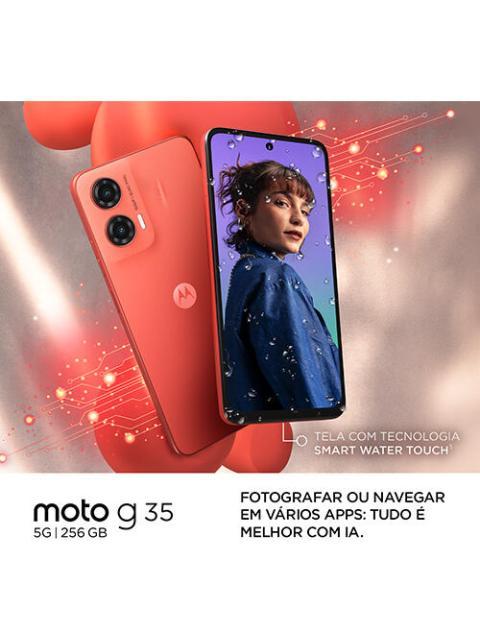 SMARTPHONE MOTO G35 5G 256GB - CORAL - CUERO VEGANO