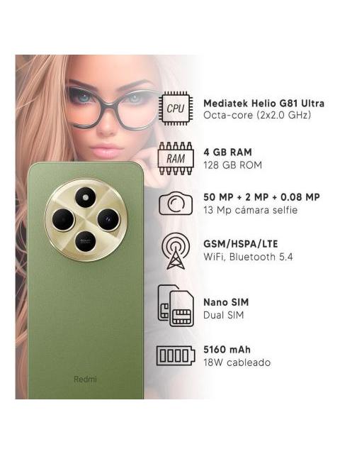 SMARTPHONE XIOMI REDMI 14C 6 128GB DUAL SIM VERDE