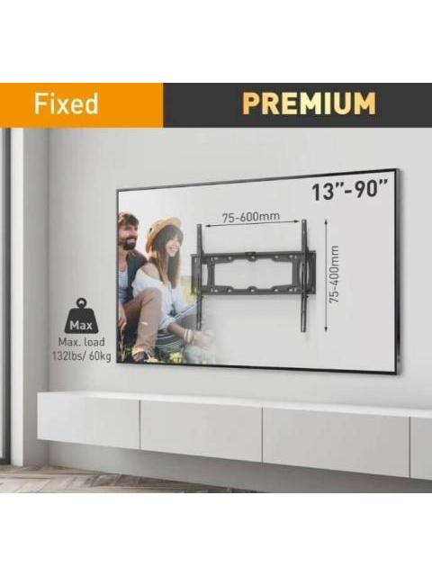 SOPORTE DE PARED BARKAN E400+ PARA PANTALLA FIJO-CURVO-PLANO 32 90 HASTA 60KG NEGRO