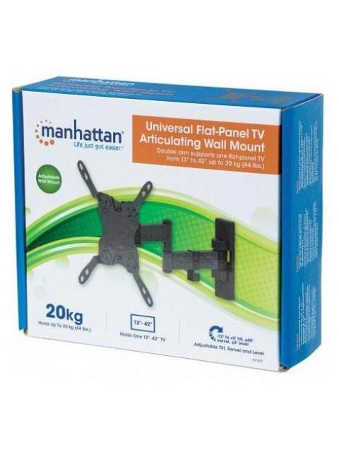 MANHATTAN SOPORTE DE PARED 461405 PARA PANTALLA 13 - 42 HASTA 20KG NEGRO